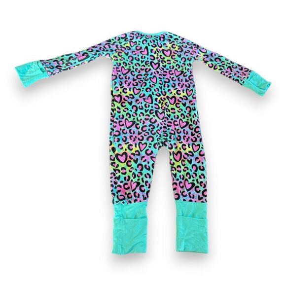 Showstoppers Lovely Leopard Bamboo Convertible Romper 6-12 Months - Picture 2 of 3